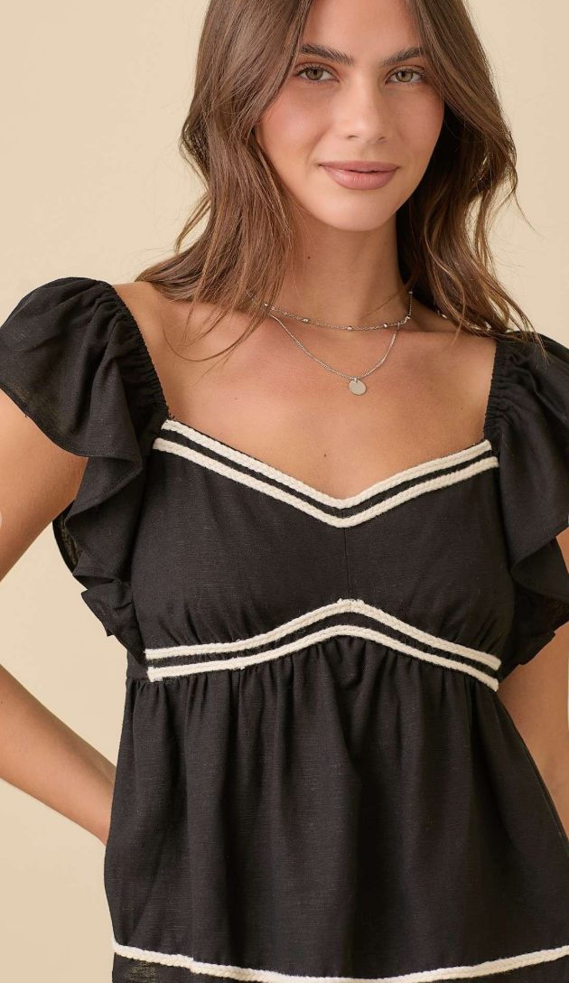 North Ave Top - Black