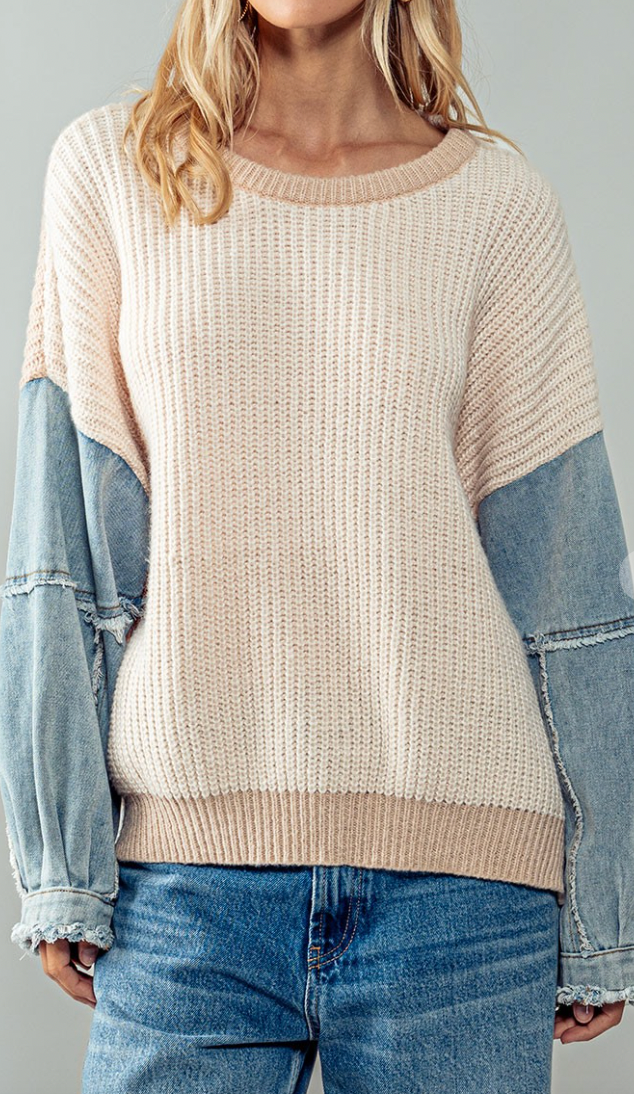 Soho Denim Sweater - Ivory