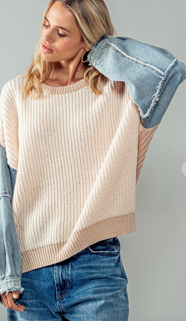 Soho Denim Sweater - Ivory