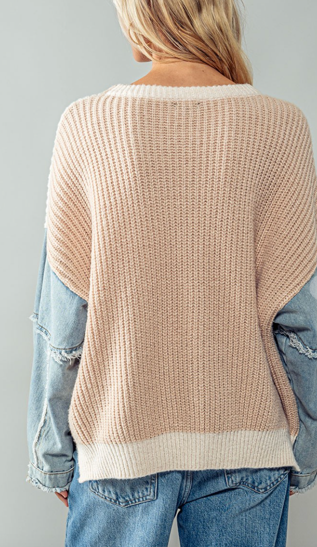 Soho Denim Sweater - Ivory