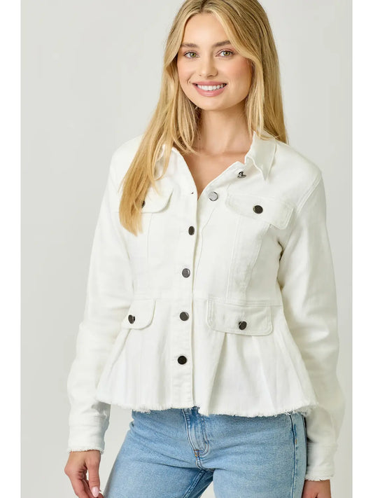 Fall Vibes Jacket - White