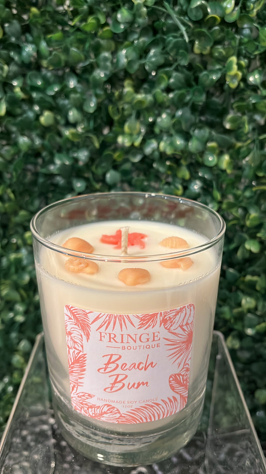 Beach Bum Sea Shell Candle