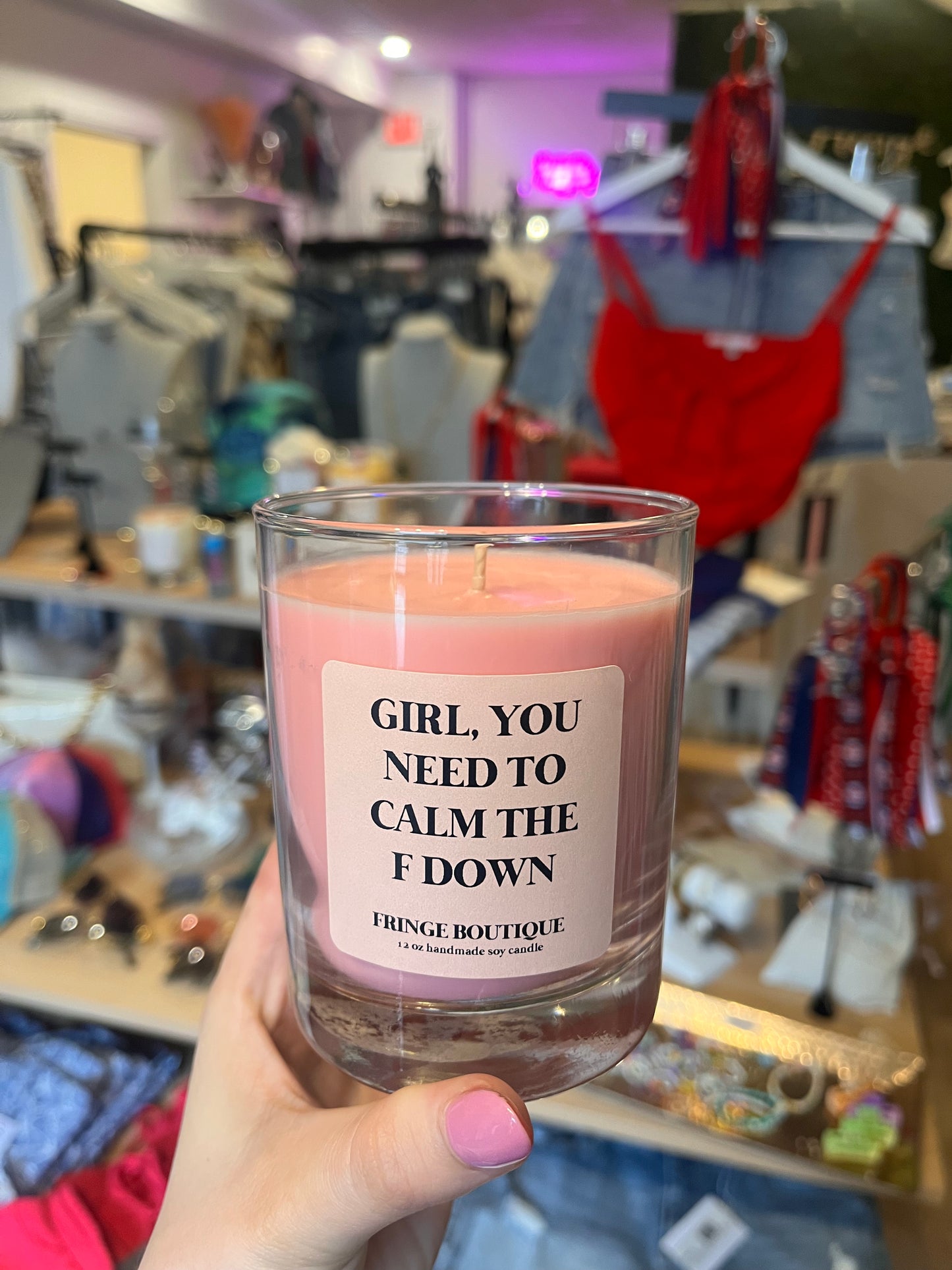 Girl you need to calm down Candle