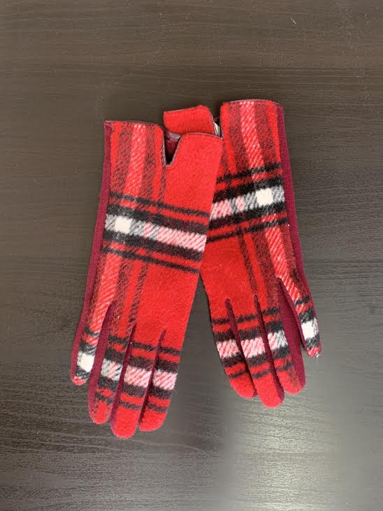 Red Plaid Gloves