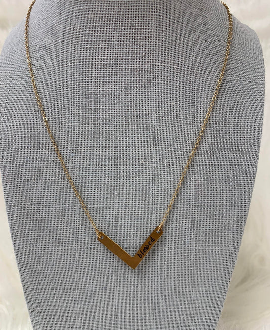 Arrow Blessed Gold Necklace