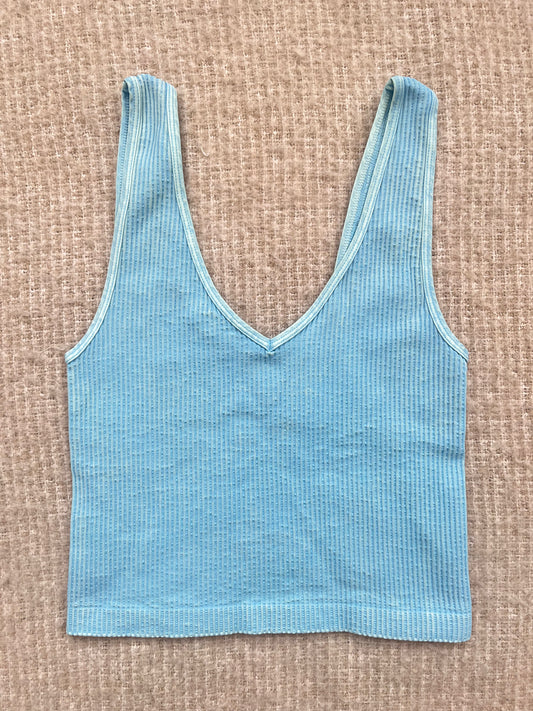 Sofia Seamless Tank - Vintage Blue
