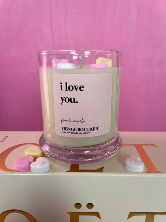 I love you. Candle