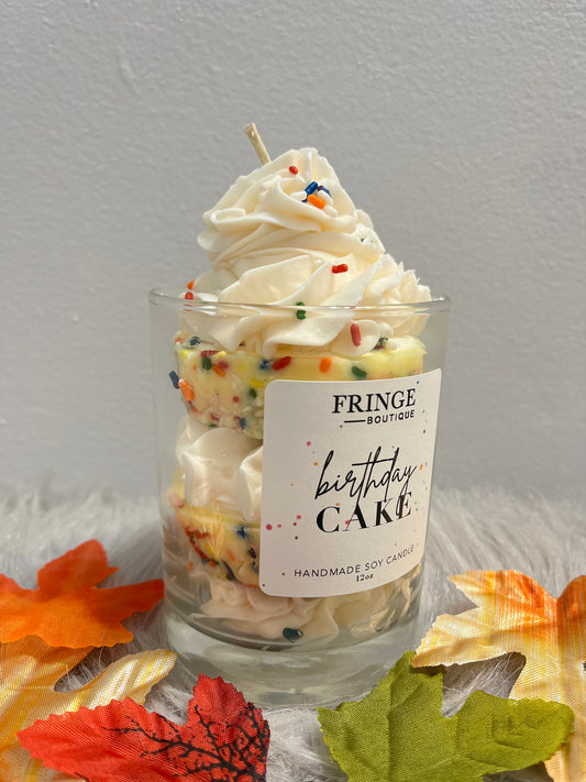 Birthday Cake w/ Frosting Candle